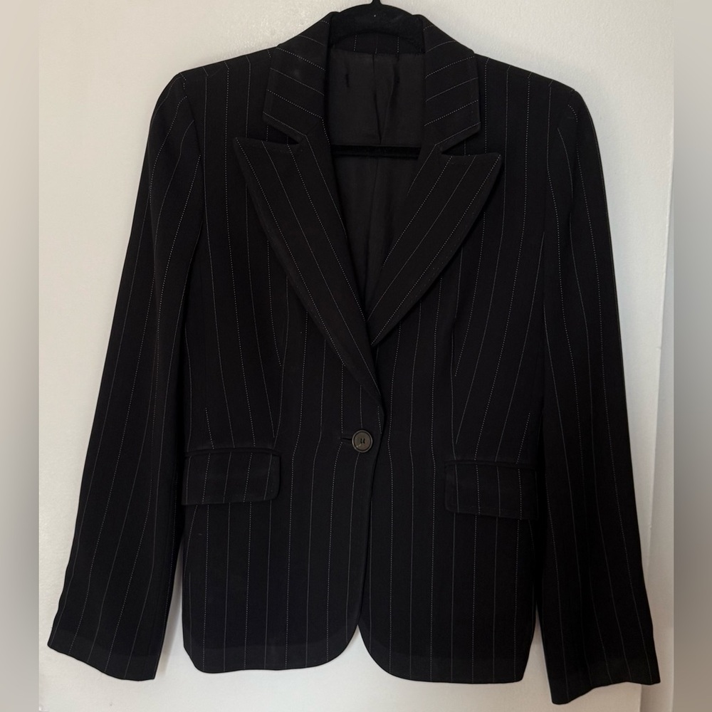 Black Pinstripe Women's Blazer